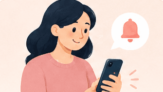 Tutora recebendo alerta de localização do pet no celular